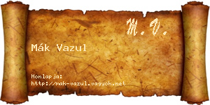 Mák Vazul névjegykártya